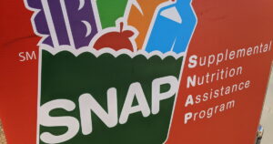 A SNAP benefits sign