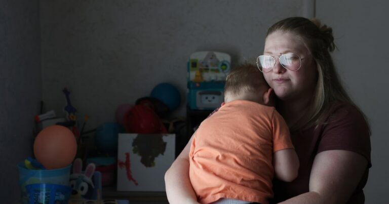 Childcare Aid Reaches Only a Fraction of Eligible Families as Waitlists Swell Across 23 States - United for Equity Meygan Maloney poses for a portrait with her son Callum Wilson, 3, Friday, Aug. 28, 2026, at their home in Hartford City, Ind. (AP Photo/Cara Penquite)